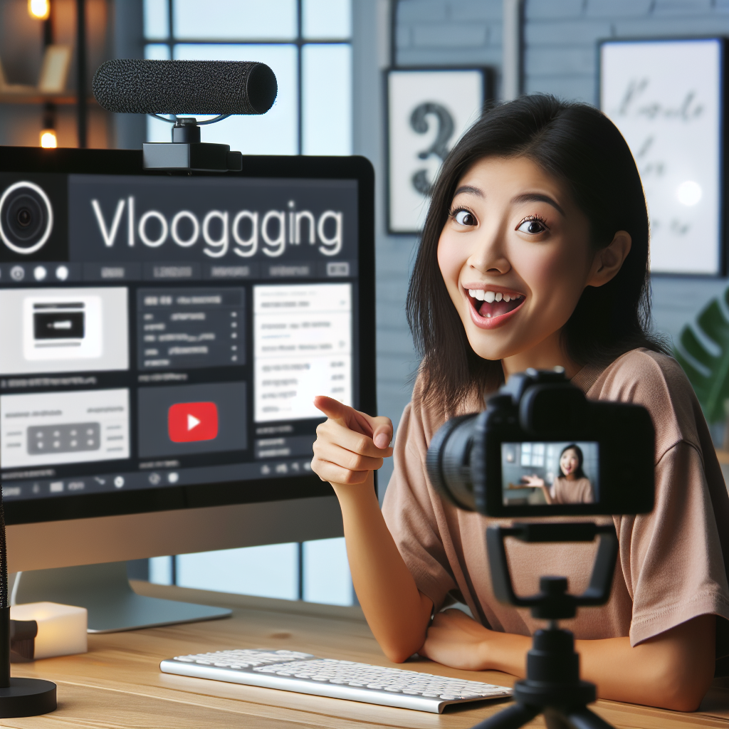 How do I use a webcam for vlogging?